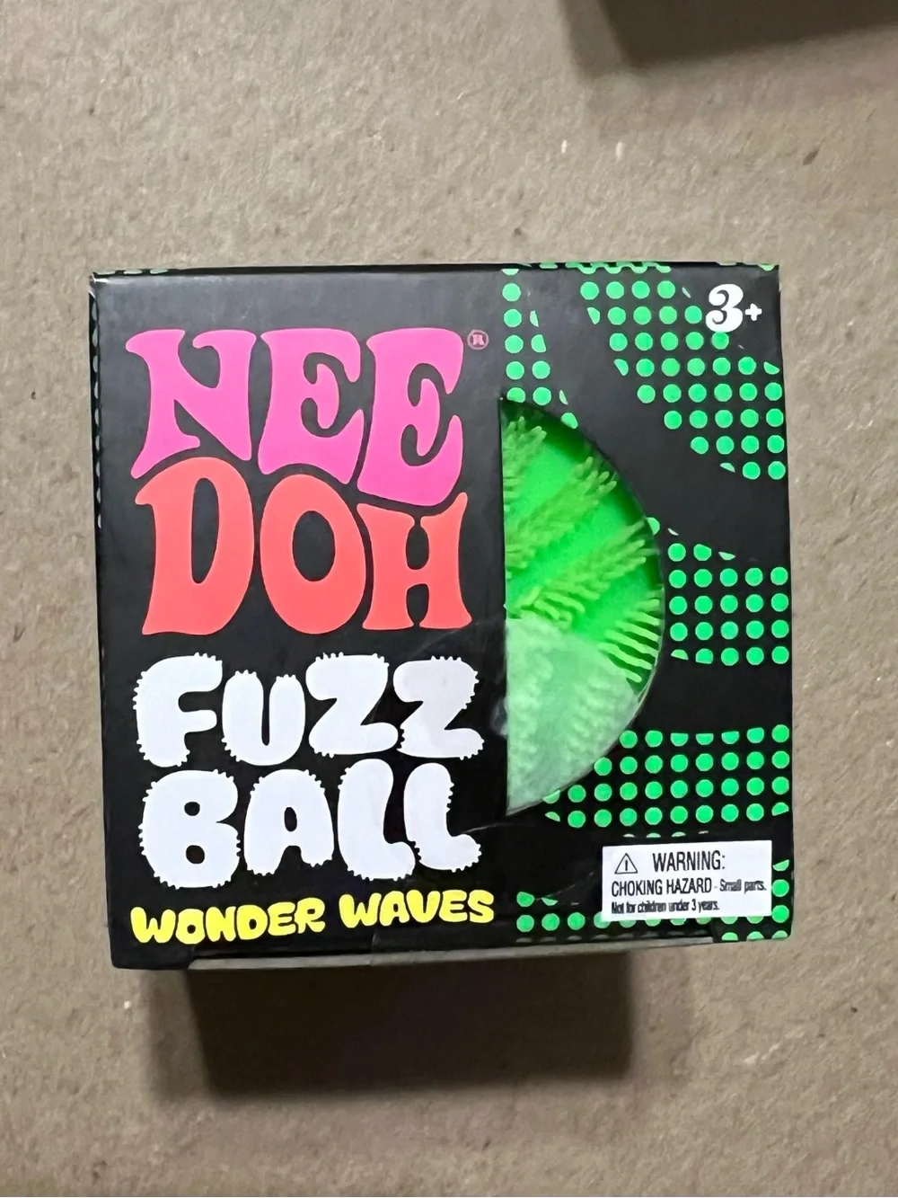 Schylling NeeDoh Bundle - Swirl Nice Cube & Fuzz Ball Green NIB